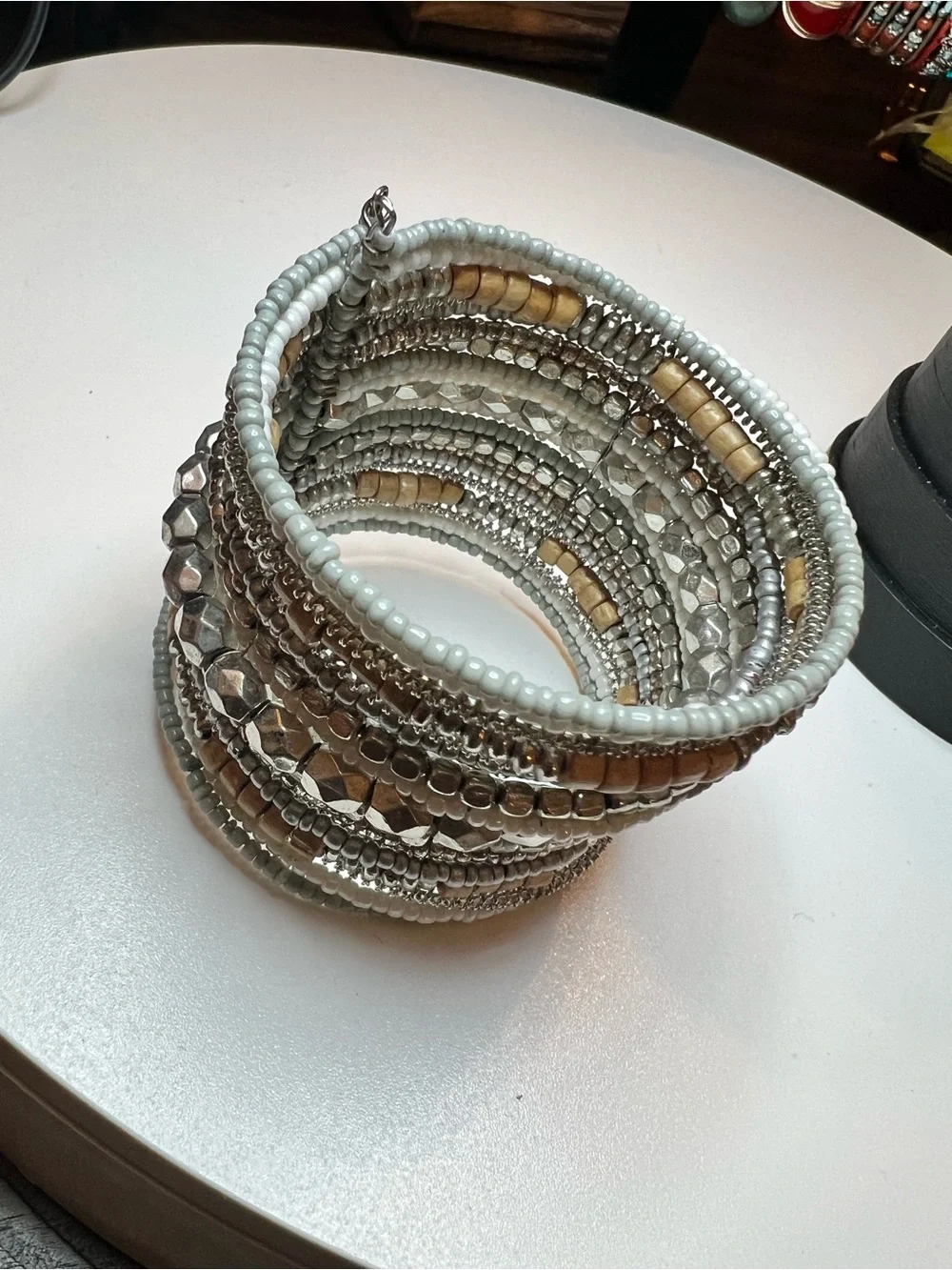 Beaded Multi-Row Cuff Bracelet